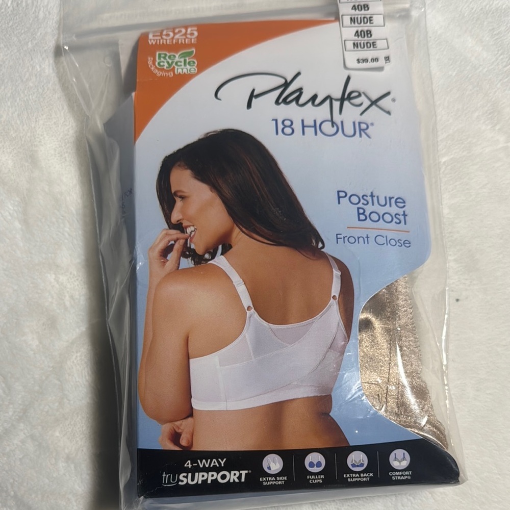 Playtex 18 Hour Posture Boost Bra - White